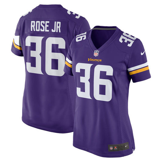 A.J. Rose Jr. Minnesota Vikings Nike Women&#8217;s Game Player Jersey &#8211; Purple