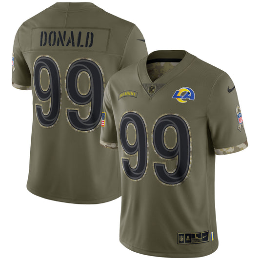 Aaron Donald Los Angeles Rams Nike 2022 Salute To Service Limited Jersey &#8211; Olive