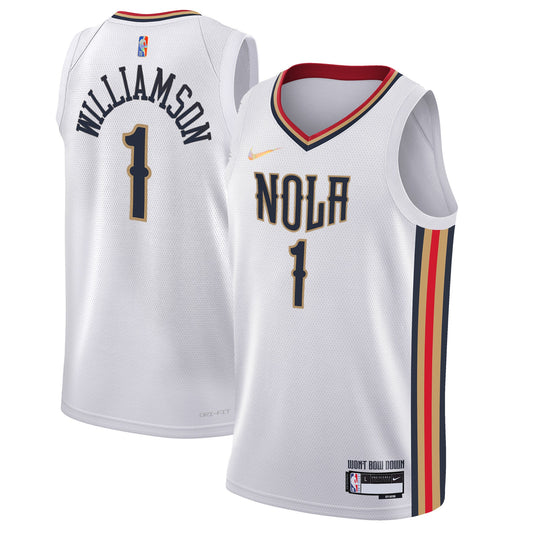 Zion Williamson New Orleans Pelicans Nike Youth 2021/22 Swingman Jersey &#8211; City Edition &#8211; White