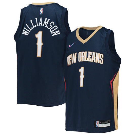 Zion Williamson New Orleans Pelicans Nike Youth 2021/22 Diamond Swingman Jersey &#8211; Icon Edition &#8211; Navy