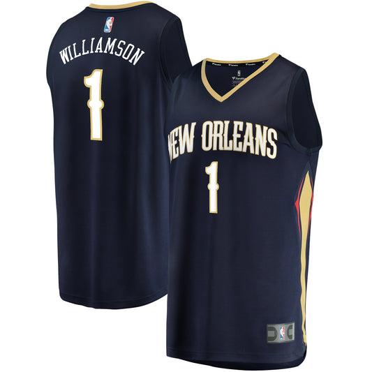 Zion Williamson New Orleans Pelicans Fanatics Branded Youth Replica Fast Break Jersey Navy &#8211; Icon Edition