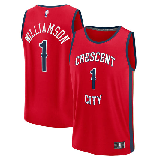 Zion Williamson New Orleans Pelicans Fanatics Branded Youth Fast Break Player Jersey &#8211; Statement Edition &#8211; Red