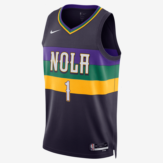 Zion Williamson New Orleans Pelicans City Edition Nike Dri-FIT NBA Swingman Jersey &#8211; Purple Dynasty