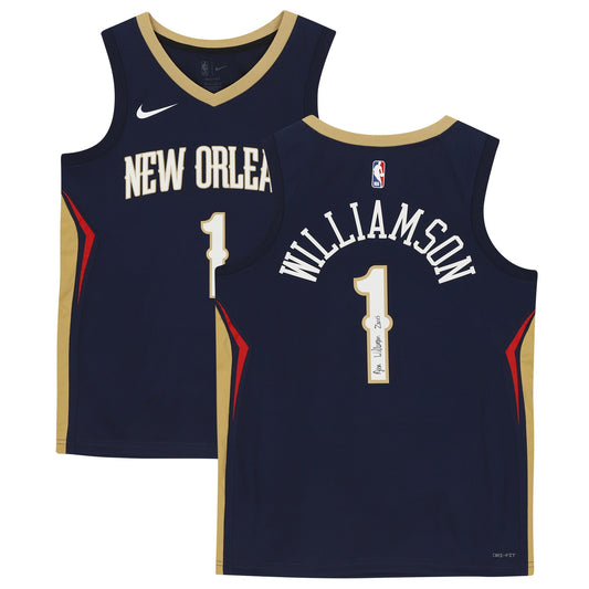 Zion Williamson New Orleans Pelicans Autographed Navy Nike Swingman Jersey with &#8221;Zanos&#8221; Inscription