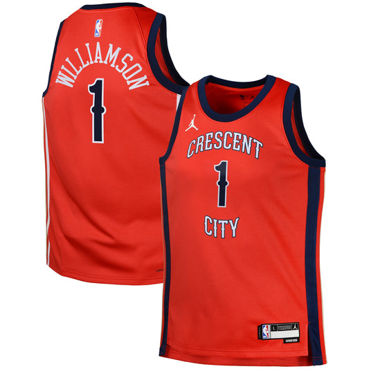 Zion Williamson New Orleans Pelicans Jordans Brand Swingman Jersey Statement &#8211; Red