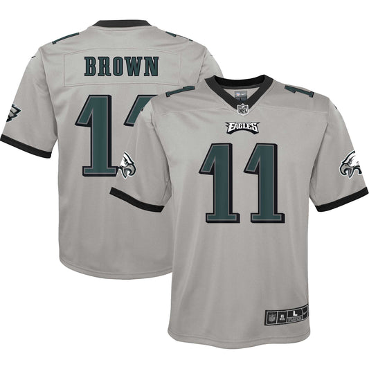 A.J. Brown Philadelphia Eagles Nike Youth Inverted Game Jersey &#8211; Silver